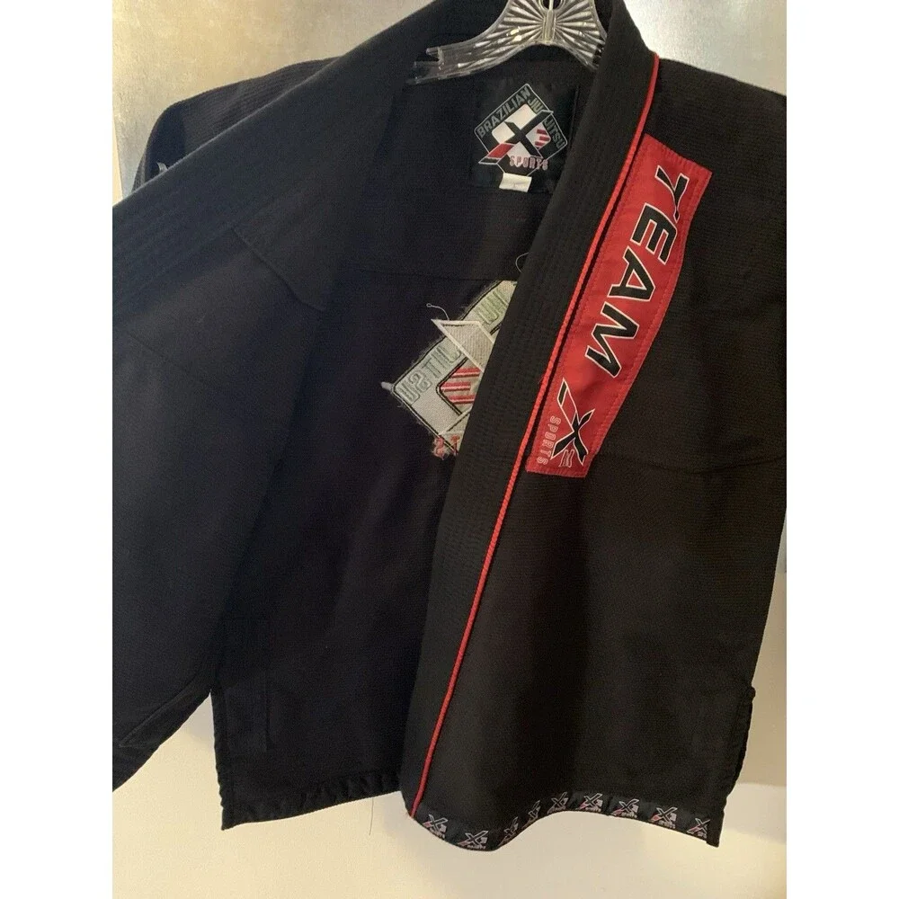X Sports Brazilian Jiu Jitsu Embroidered Team Gi A1 100% Heavy Cotton